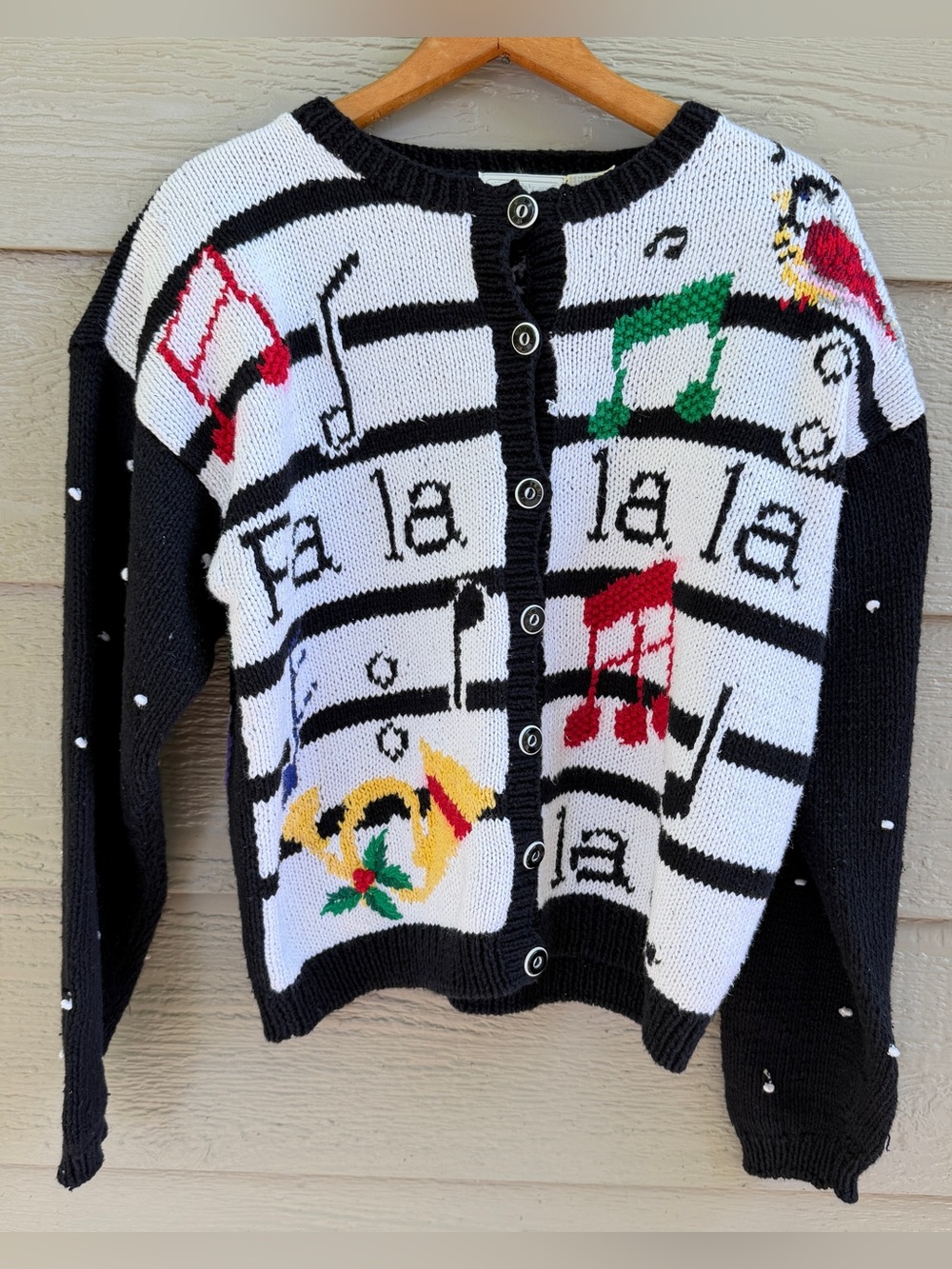 Vintage The Eagles Eye Ugly Christmas Sweater M Carolers Party Noel Music Fa La
